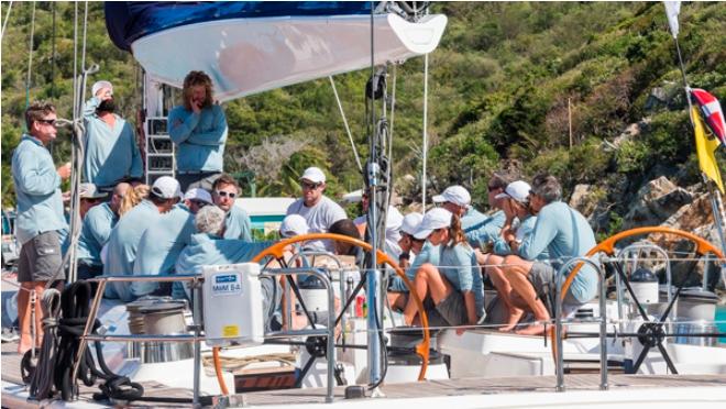 Crew meeting on Swan 80 Selene - Rolex Swan Cup Caribbean 2015 © Nautor's Swan/Carlo Borlenghi